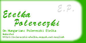 etelka polereczki business card